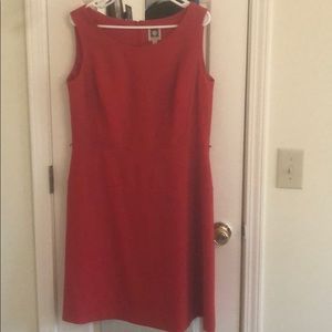 Anne Klein red A-line dress Sz 14